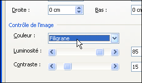 Insérer précisément une image en filigrane Word