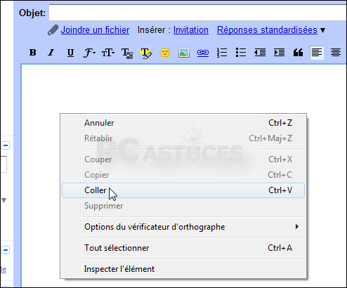 PC Astuces Insérer rapidement une image dans Gmail Chrome