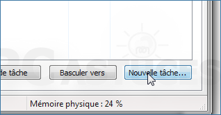 Lancer programme Gestionnaire tâches Windows