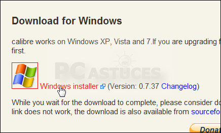 Cliquez sur Windows Installer.